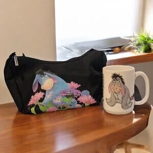 Eeyore Bundle- Shoulder Bag, and Souvenir Mug NWOT